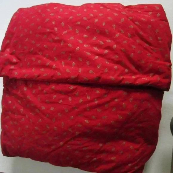 EUC QUILLOW (PILLOW/QUILT) RED/GOLD 72" X 41".HANDMADE (?) - Picture 6 of 6